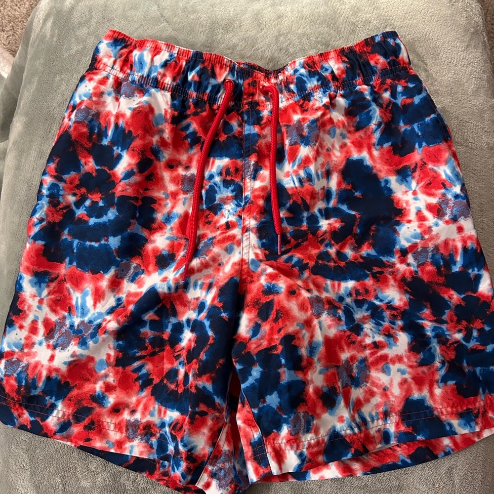 Swim Red and Blue Patterned Shorts